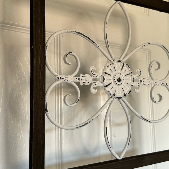 Chic Rustic White Metal Wall Decor for a Timeless Home Ambiance Wall Art - Picture 2 of 7